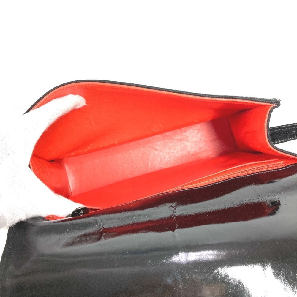 CHANEL Vintage Black Leather Logo Shoulder Bag - Picture 9 of 16